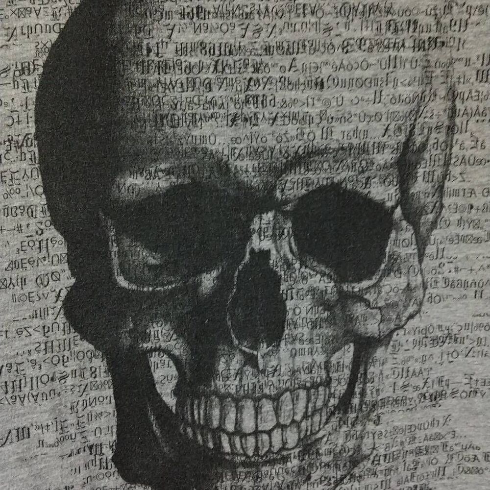Vintage London Skull, XXL, Grey, Soft,